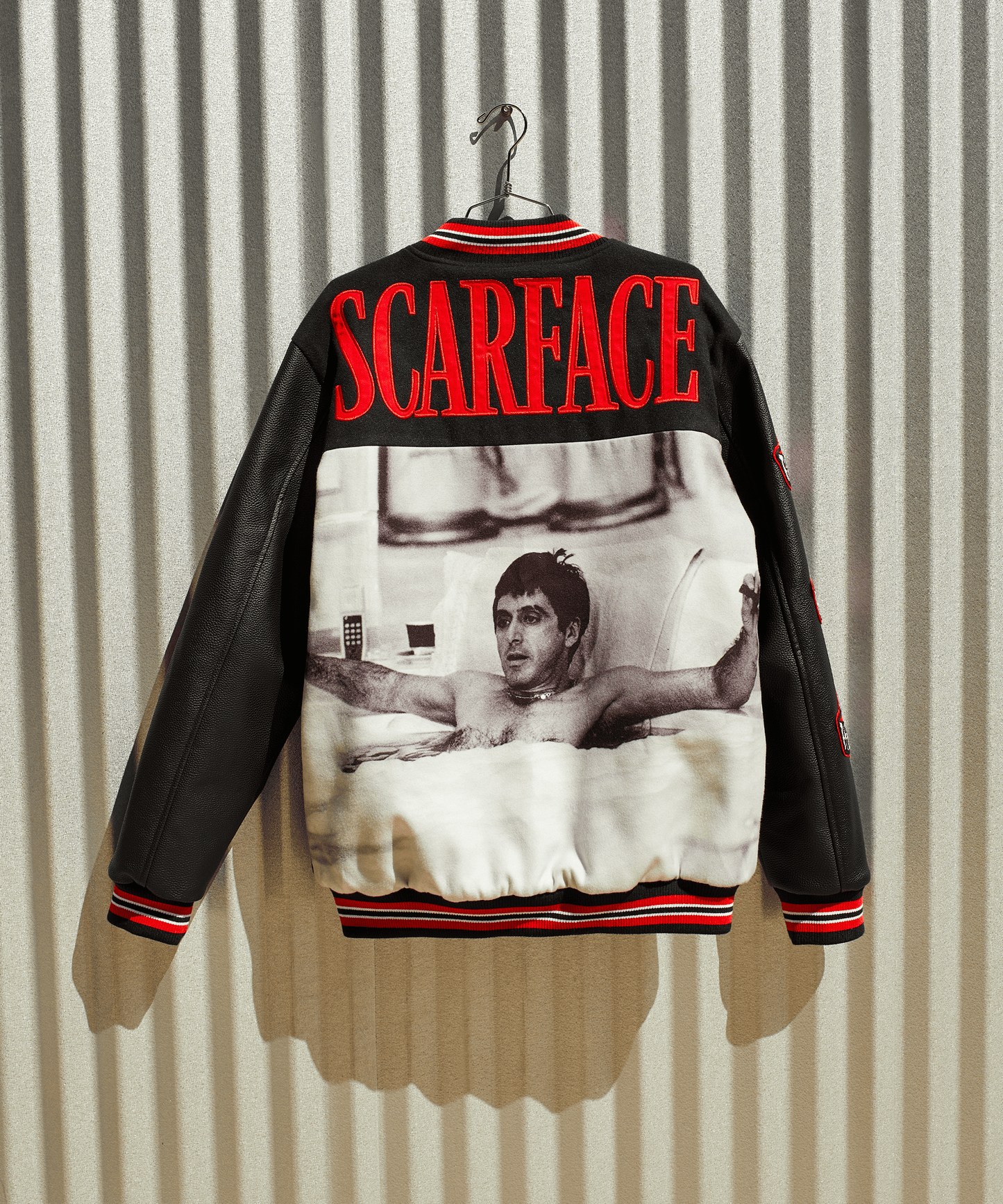 Scarface The World Varsity Jacket PU - Black