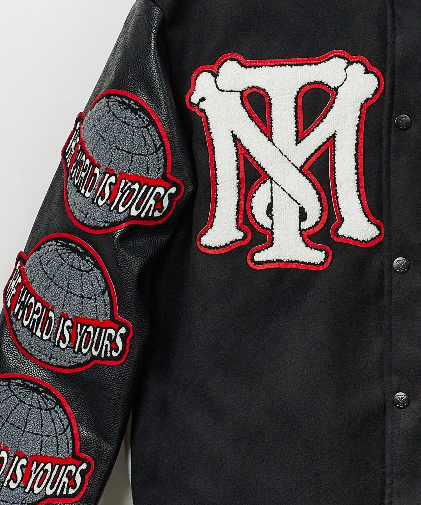 Scarface The World Varsity Jacket PU - Black